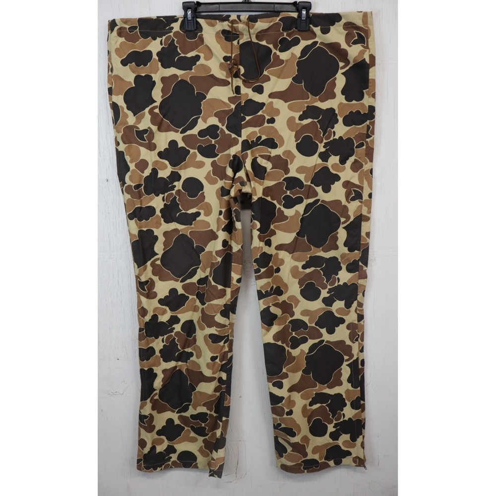 Vintage‎ Columbia Camouflage Nylon Hunting Pants Omni Tech Duck Camo 90s Sz XXL